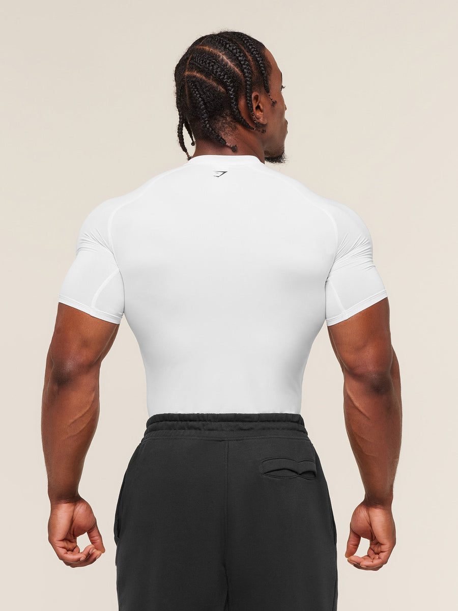 Gymshark Graphic Baselayer T-Shirt — White — 2