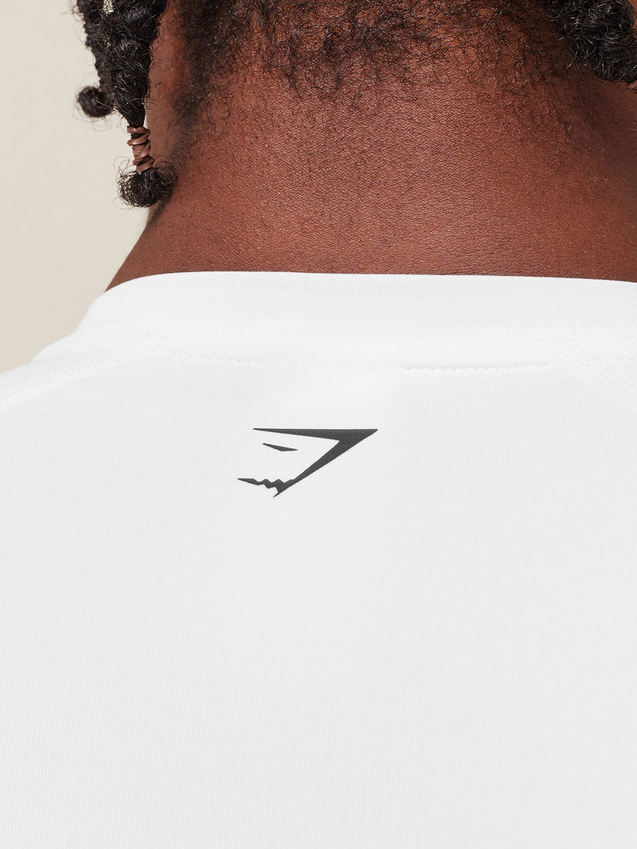 Gymshark Graphic Baselayer T-Shirt — White — 5