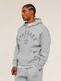 Gymshark 12 Graphic Hoodie - Light Grey Core Marl — 3