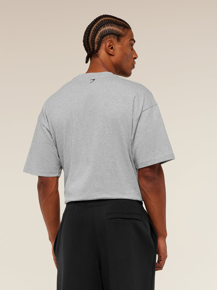 Gymshark 12 Graphic T-Shirt - Light Grey Core Marl — 2
