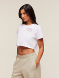Gymshark Fitness Embroidered Graphic Oversized Crop Top — White — 3
