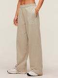Gymshark Fitness Embroidered Graphic Wide Leg Joggers — Pebble Grey — 1