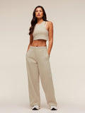 Gymshark Fitness Embroidered Graphic Wide Leg Joggers — Pebble Grey — 3