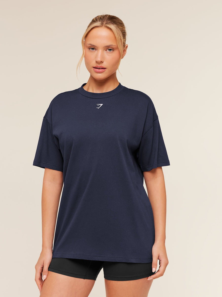 Gymshark Lifestyle Club Graphic Short Sleeve T-Shirt — Heavy Blue — 2