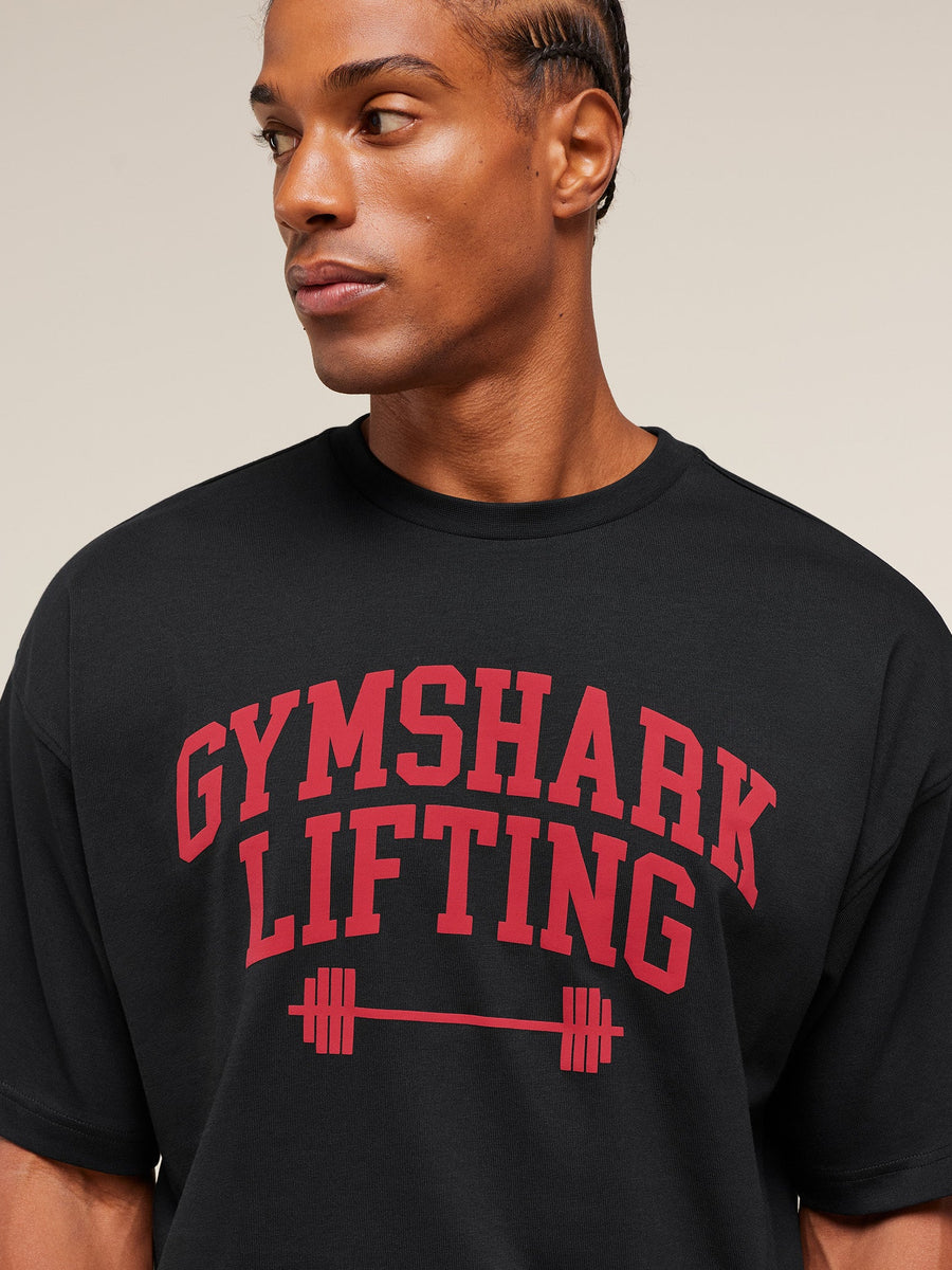 Gymshark Lifting Barbell T-Shirt — Black — 5