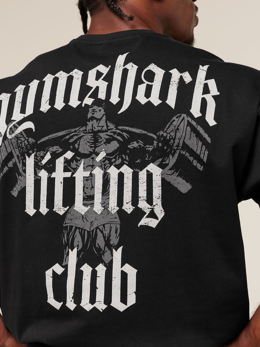 Gymshark Lifting Club T-Shirt — Black/Pebble Grey — 5