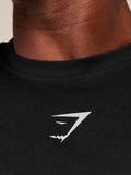 Gymshark Lifting Club T-Shirt — Black/Pebble Grey — 6
