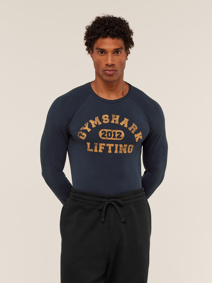 Gymshark Lifting Long Sleeve T-Shirt — Heavy Blue — 1