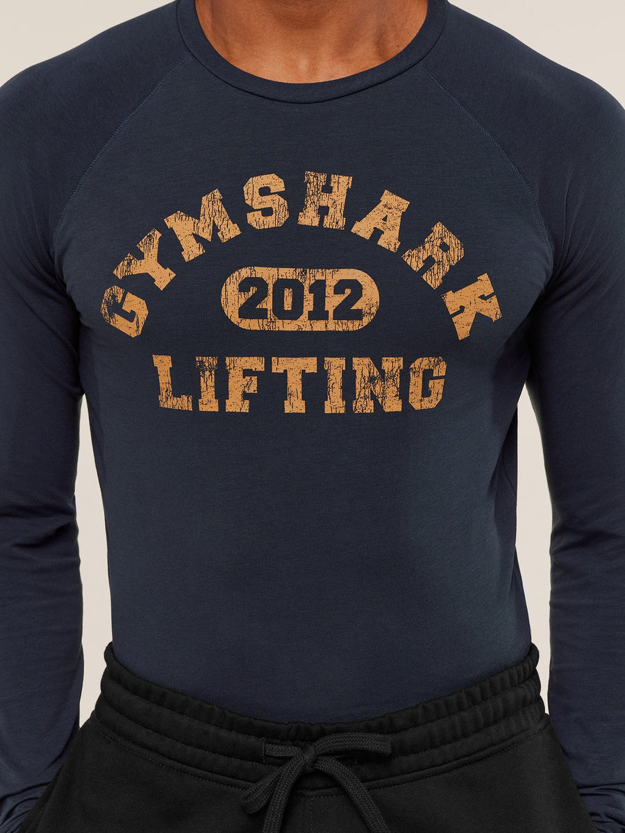 Gymshark Lifting Long Sleeve T-Shirt — Heavy Blue — 5
