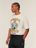 Gymshark Heavy Duty Bro Graphic T-Shirt — Soft White — 4