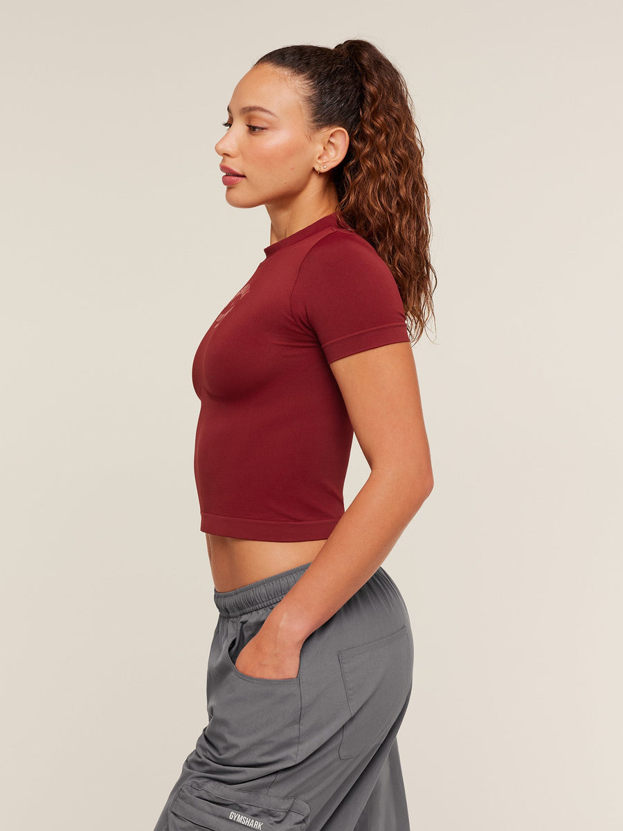 Gymshark Heavy Duty Seamless T-Shirt — Sets Red — 3