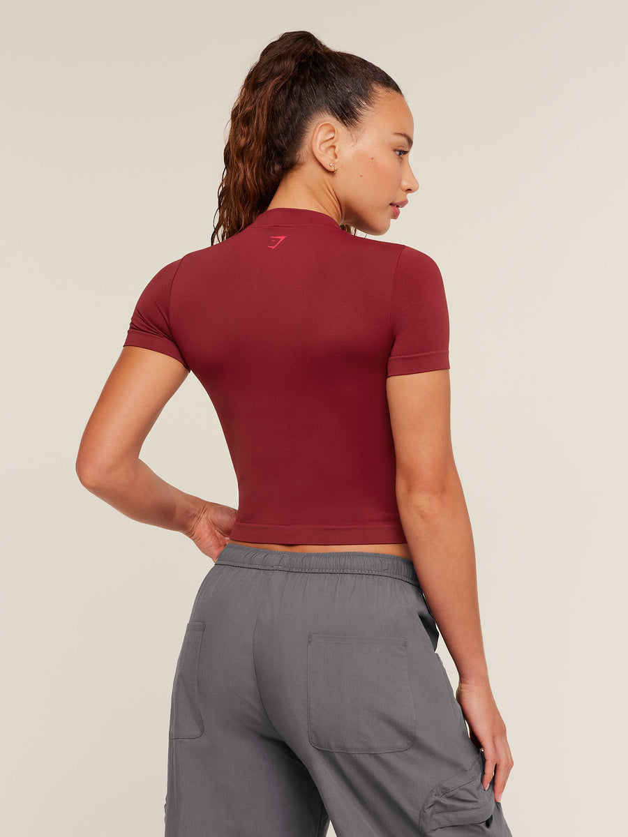 Gymshark Heavy Duty Seamless T-Shirt — Sets Red — 2