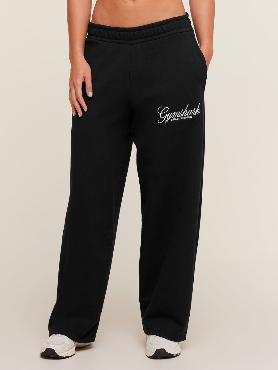 Gymshark Juice Peach Wide Leg Joggers — Black — 1