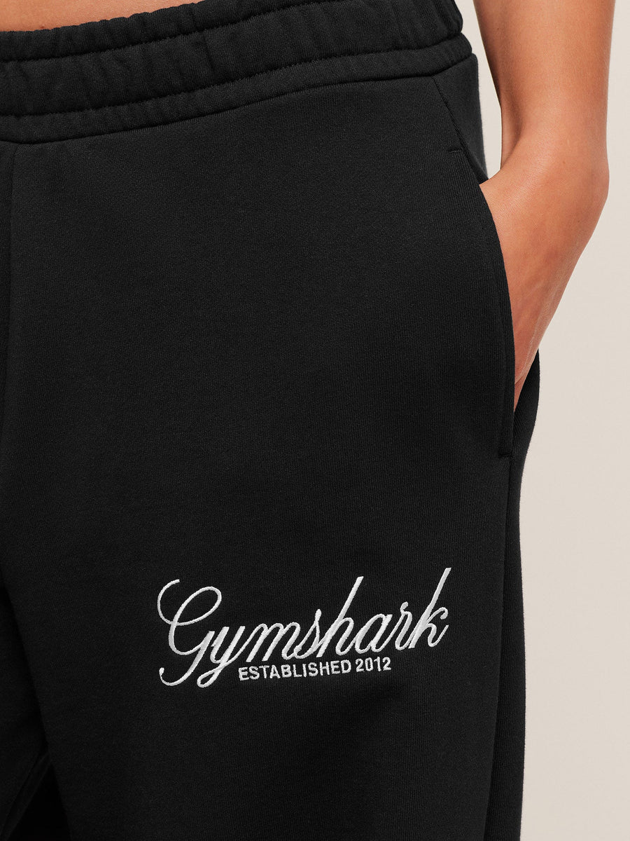 Gymshark Juice Peach Wide Leg Joggers — Black — 5