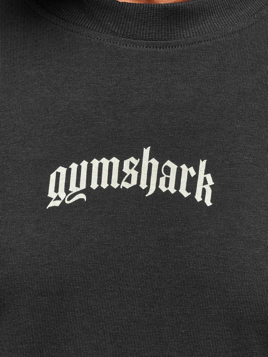 Gymshark Lion Graphic Long Sleeve T-Shirt — Black — 5
