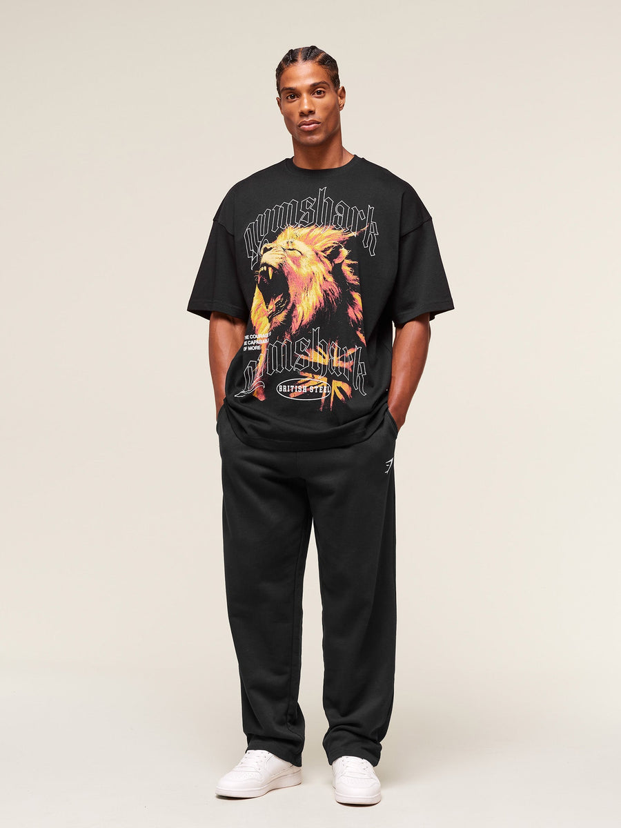 Gymshark Lion Graphic T-Shirt — Black — 4