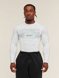 Gymshark Outline Graphic Long Sleeve Baselayer — White — 1
