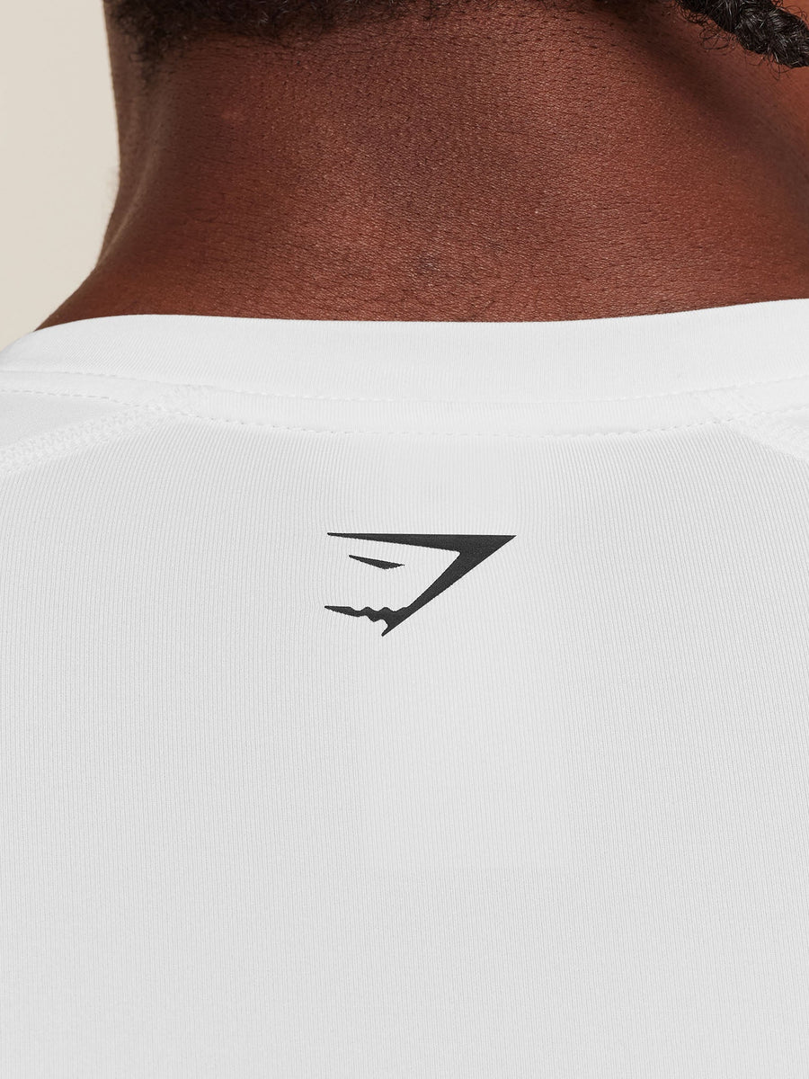 Gymshark Outline Graphic Long Sleeve Baselayer — White — 5