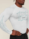 Gymshark Outline Graphic Long Sleeve Baselayer — White — 6