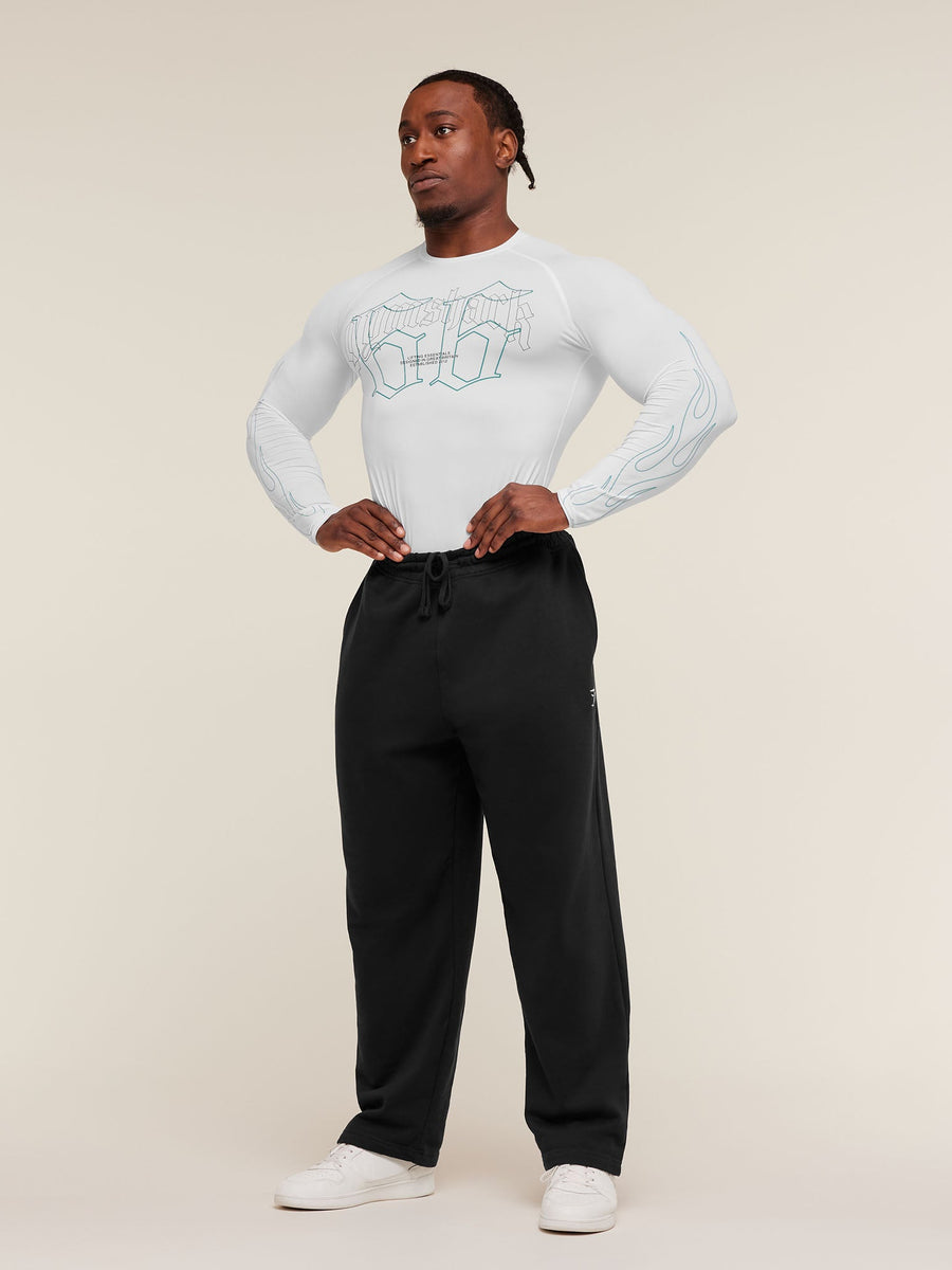 Gymshark Outline Graphic Long Sleeve Baselayer — White — 4