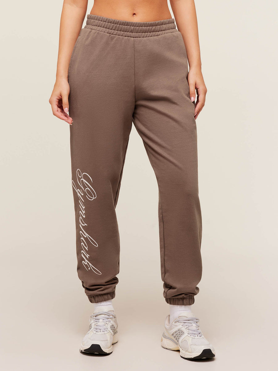 Gymshark All Seasons Graphic Joggers — Soft Brown — 1