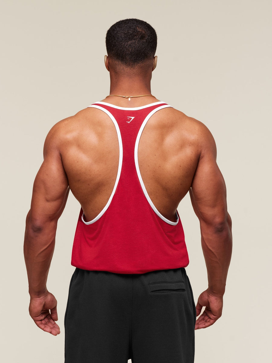 Gymshark Collegiate Ringer Stringer — Conditioning Red — 2