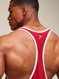 Gymshark Collegiate Ringer Stringer — Conditioning Red — 4