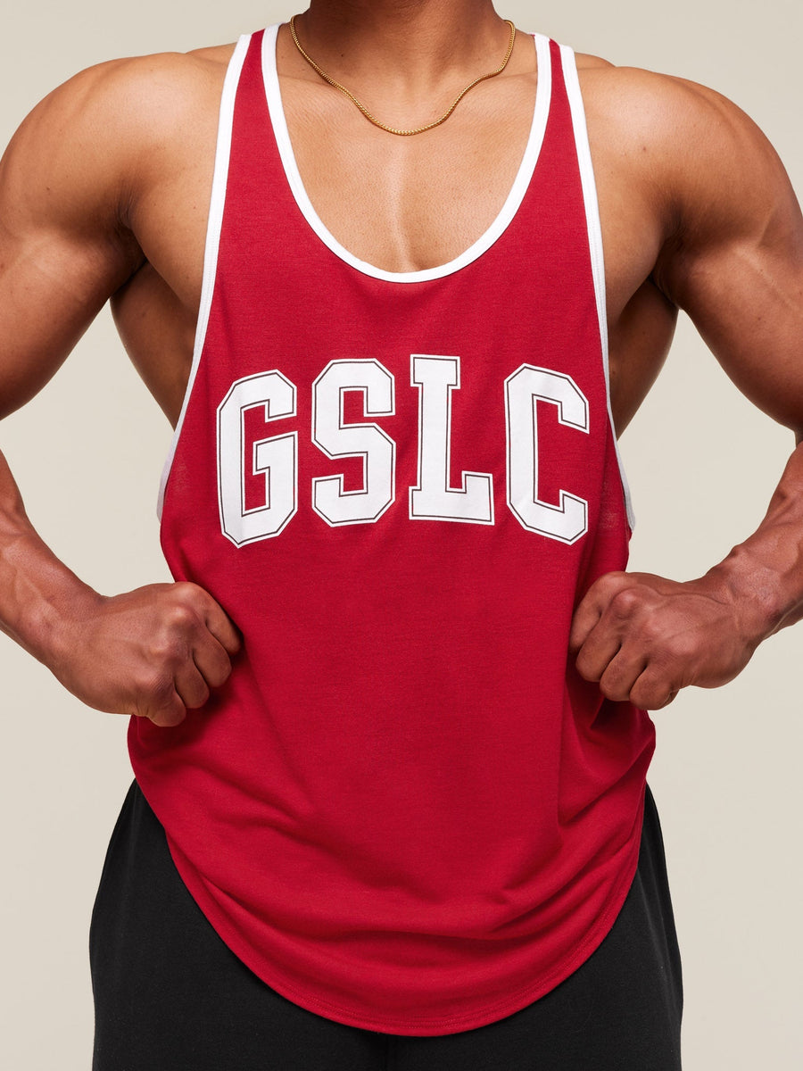 Gymshark Collegiate Ringer Stringer — Conditioning Red — 5