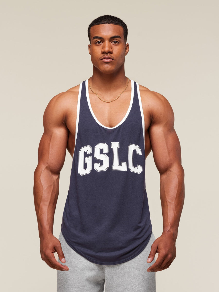 Gymshark Collegiate Ringer Stringer — Heavy Blue — 1