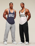 Gymshark Collegiate Ringer Stringer — Heavy Blue — 6