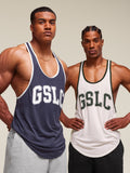 Gymshark Collegiate Ringer Stringer — Heavy Blue — 7