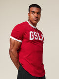Gymshark Collegiate Ringer T-Shirt — Conditioning Red — 3