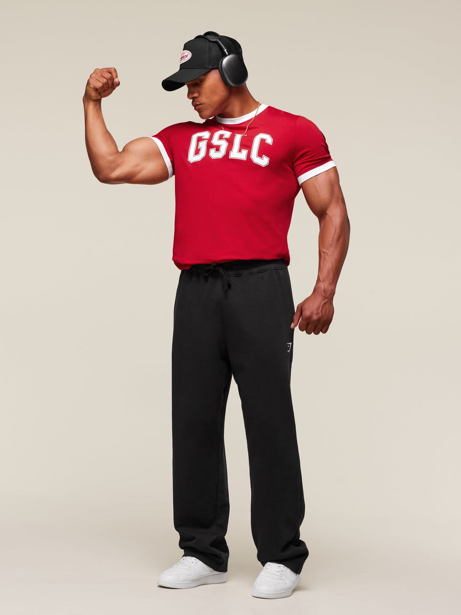 Gymshark Collegiate Ringer T-Shirt — Conditioning Red — 7