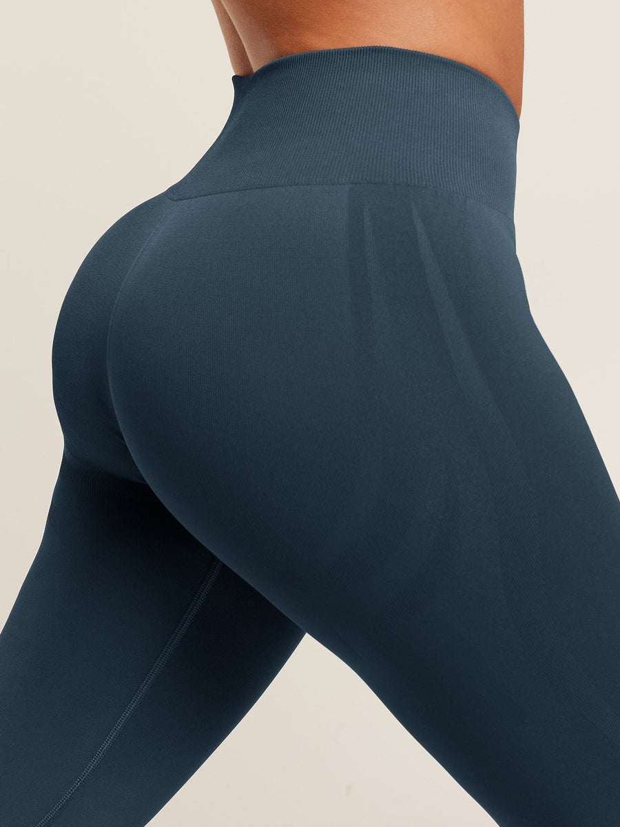 Gymshark Light Hold Leggings — Stealth Blue — 4