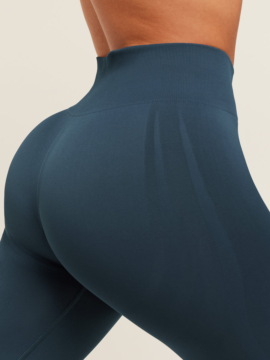 Gymshark Light Hold Flared Leggings — Stealth Blue — 5