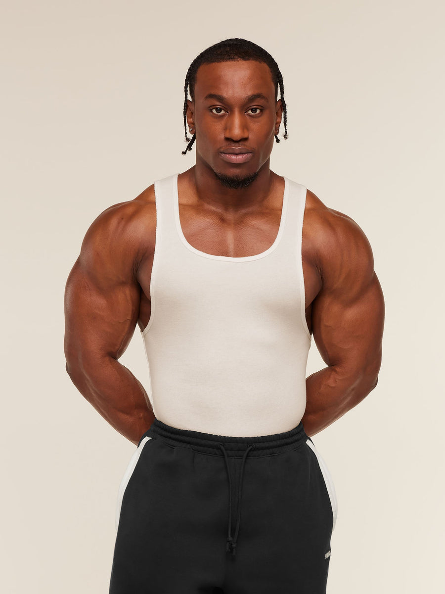 Gymshark x CBUM Ribbed Tank — Soft White — 1