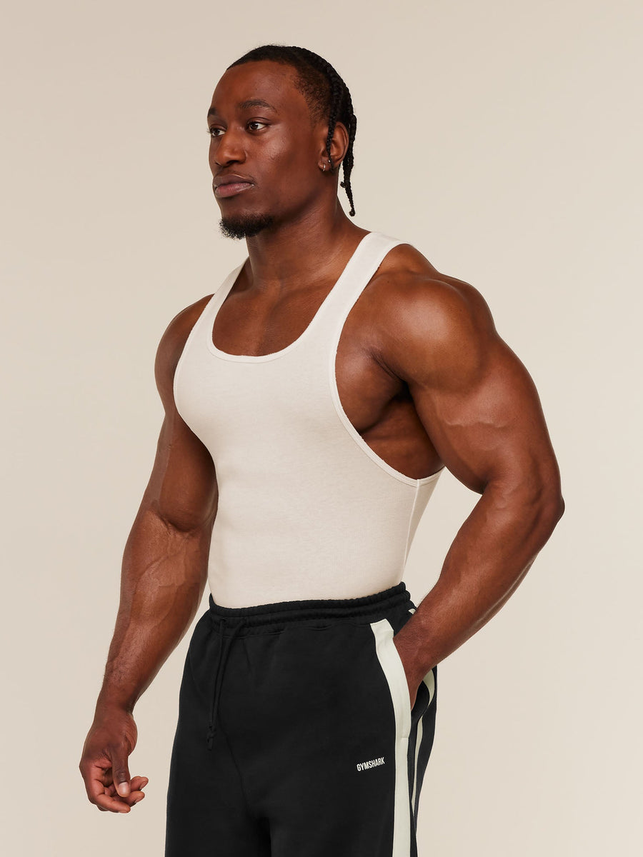 Gymshark x CBUM Ribbed Tank — Soft White — 3