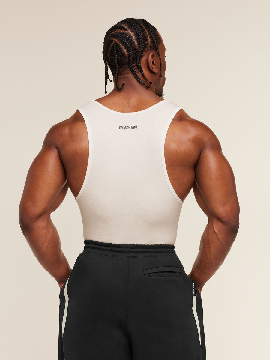 Gymshark x CBUM Ribbed Tank — Soft White — 2