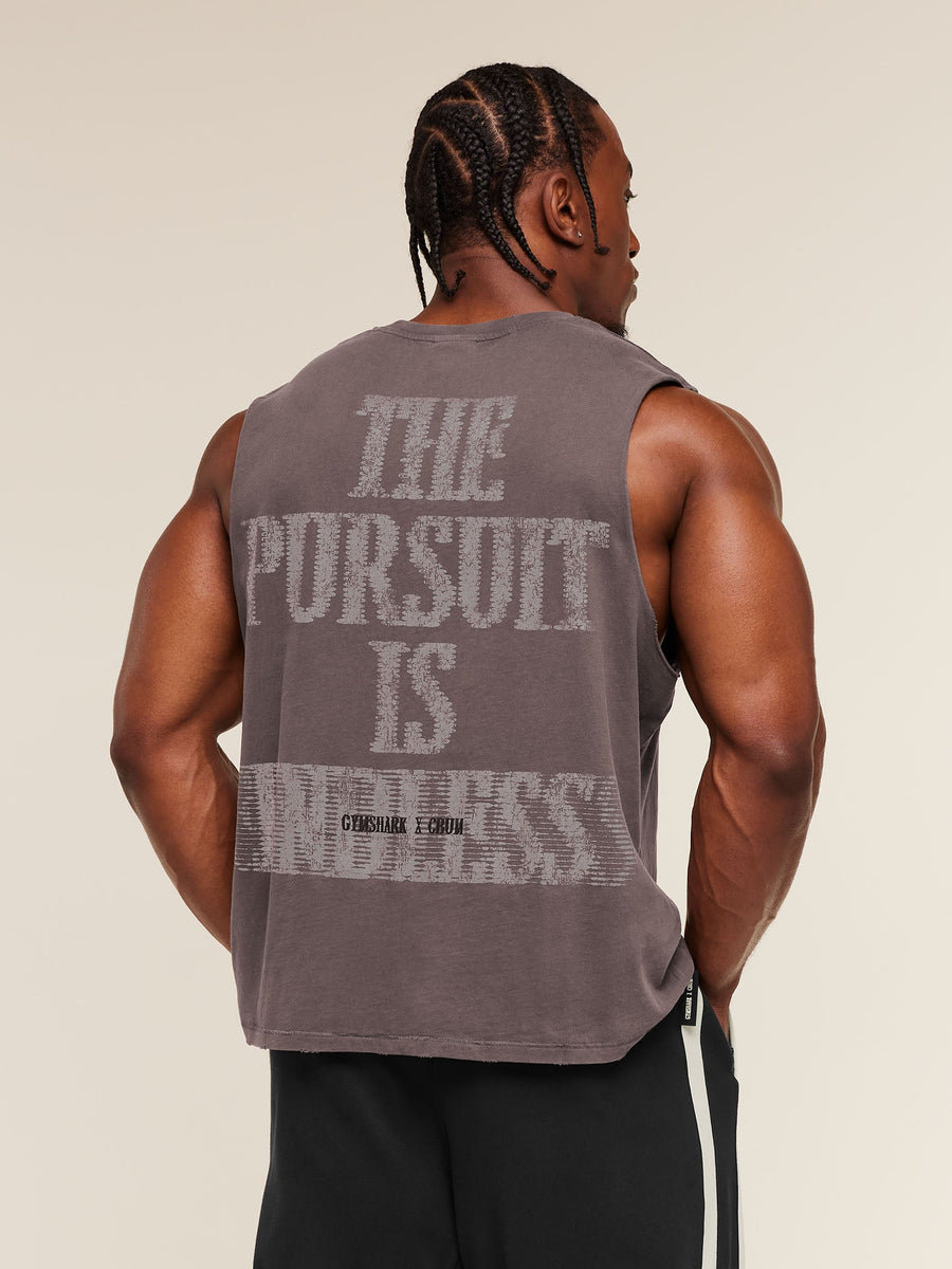 Gymshark x CBUM Washed Sleeveless T-Shirt — Greyed Purple — 1