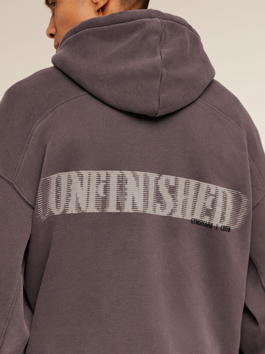 Gymshark x CBUM Washed Hoodie — Greyed Purple — 8