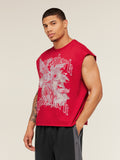 Gymshark GS x Carlos Cut off Tee — Carmine Red — 3