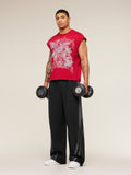 Gymshark GS x Carlos Cut off Tee — Carmine Red — 4