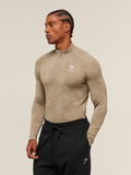 Gymshark Geo Seamless 1/4 Zip — Cement Brown/Soul Brown — 3