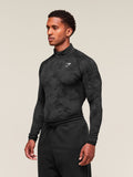 Gymshark Geo Seamless 1/4 Zip — Black/Charcoal Grey — 3