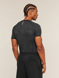 Gymshark Geo Seamless Grid T-Shirt — Black/Smokey Grey — 2
