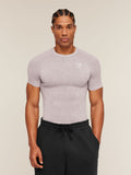 Gymshark Geo Seamless Grid T-Shirt — Dawn Purple/Dusk Purple — 3