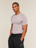 Gymshark Geo Seamless Grid T-Shirt — Dawn Purple/Dusk Purple — 4