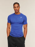 Gymshark Geo Seamless Grid T-Shirt — Force Blue/Steady Purple — 1