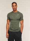 Gymshark Geo Seamless Grid T-Shirt — Strength Green/Haze Green — 1