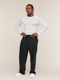 Gymshark Geo Seamless Long Sleeve T-Shirt — White/Light Grey — 4